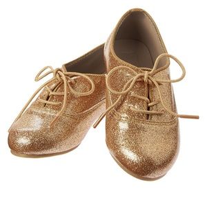 NWT Crazy 8 Gold Glitter Oxfords